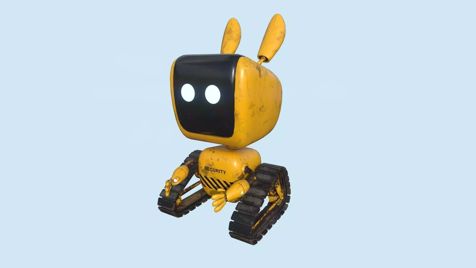 Cute Robot 07 - Security - Character SciFi Design Low-poly 3D model