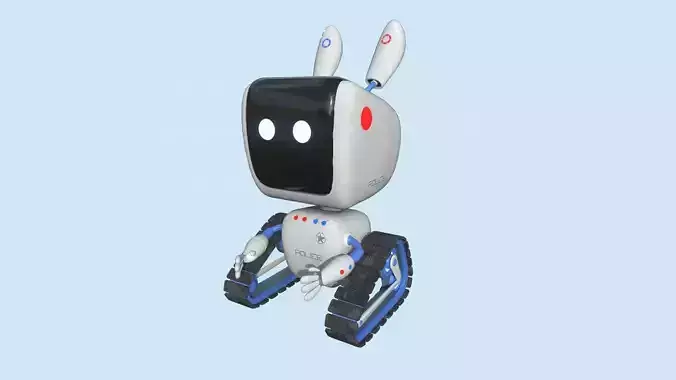 Cute Robot 09 - -Police Bot - Character SciFi Design Low-poly 3D model