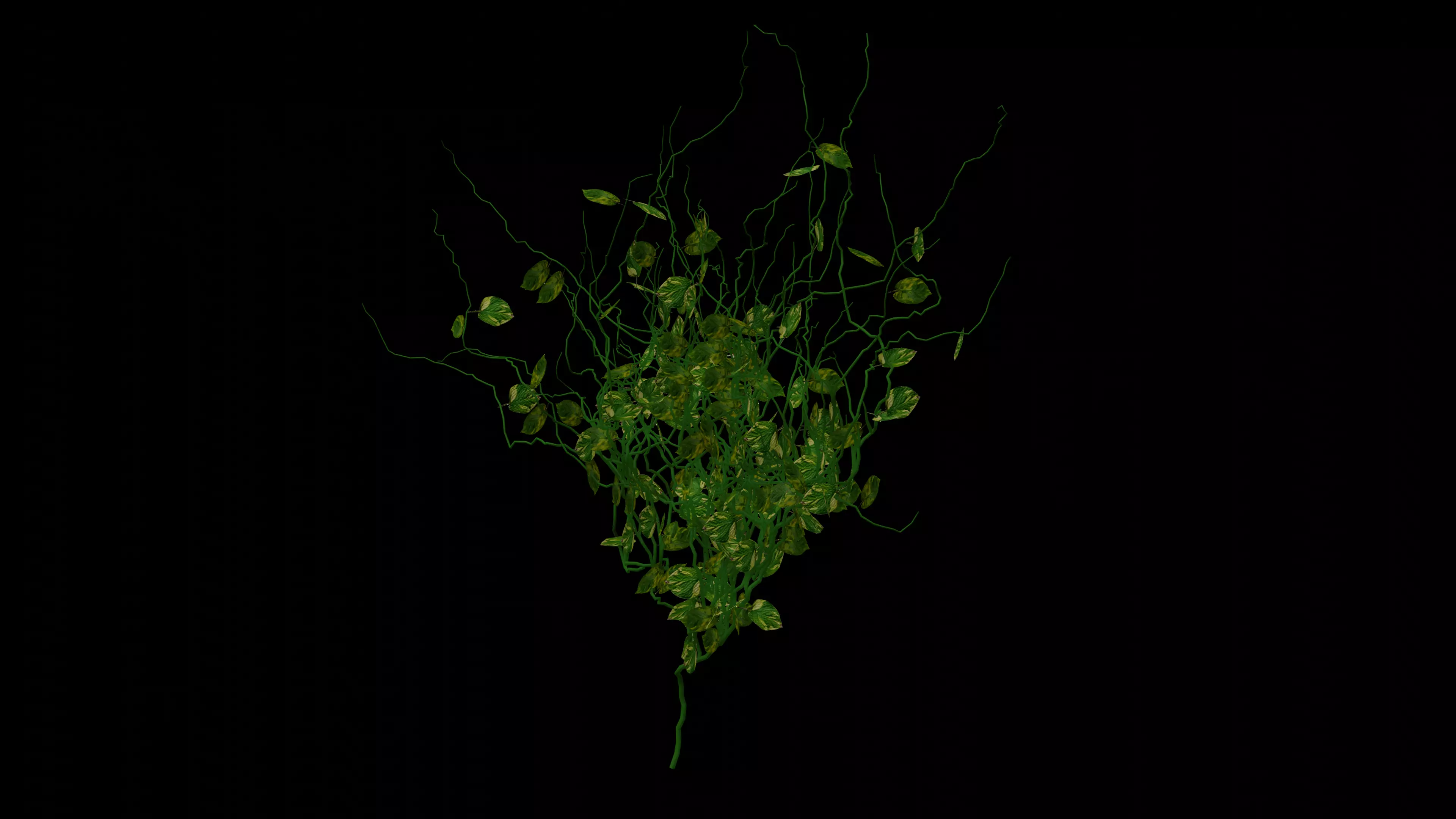 Green Ivy Free low-poly 3D model_0