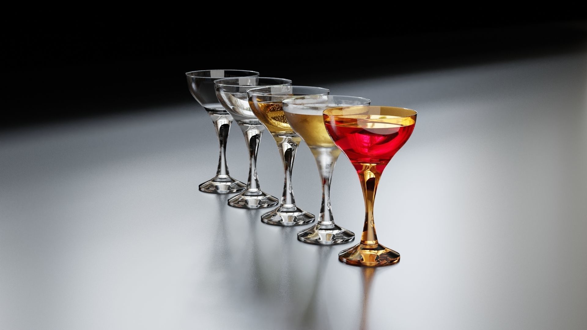 Champagne glass 6 3D model_4