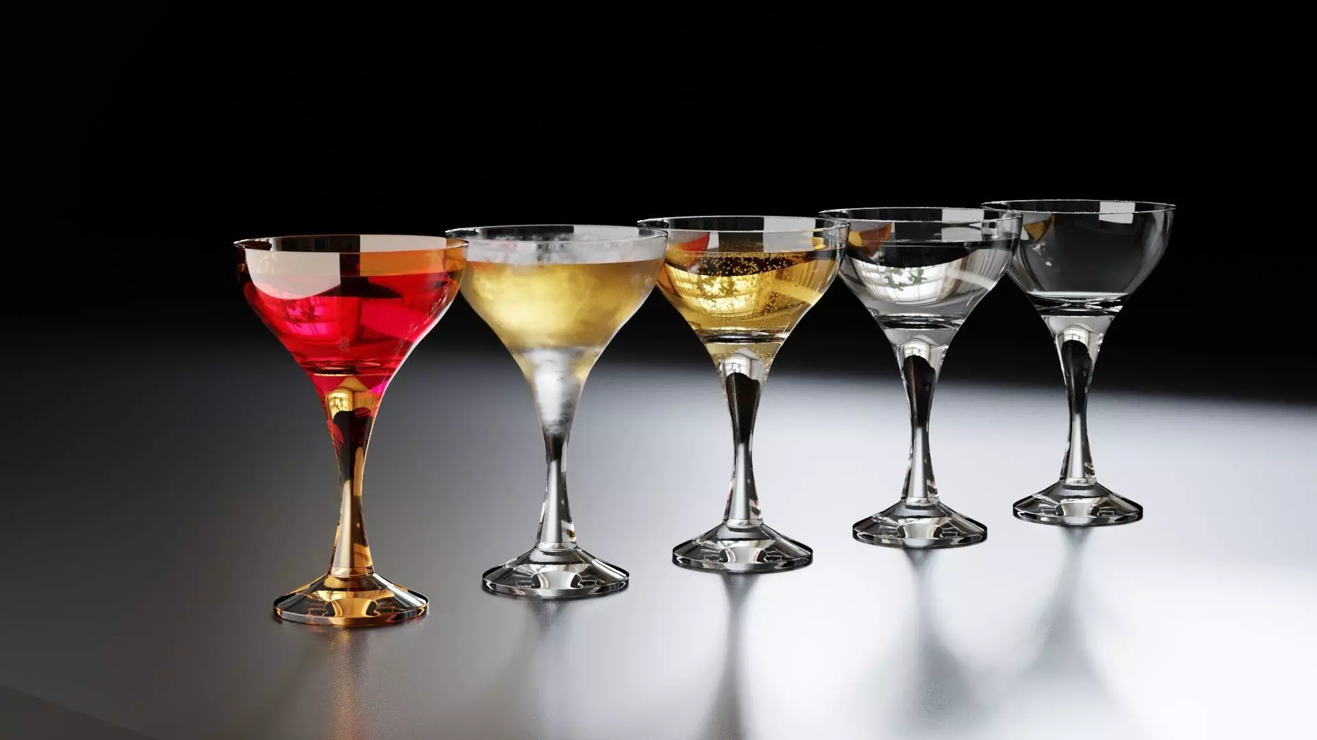 Champagne glass 6 3D model_0