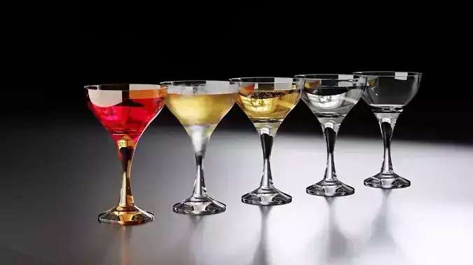Champagne glass 6 3D model