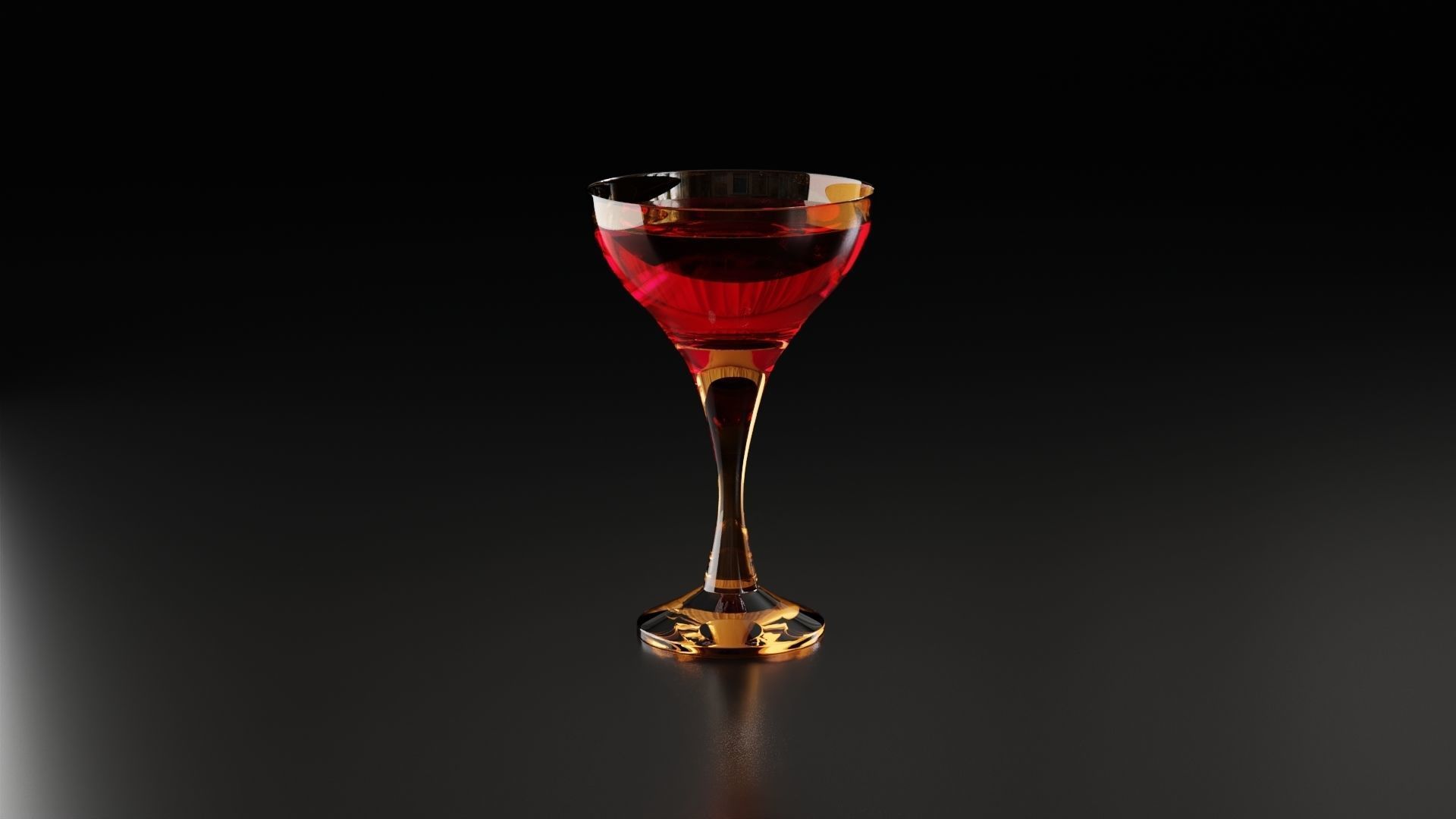 Champagne glass 6 3D model_7