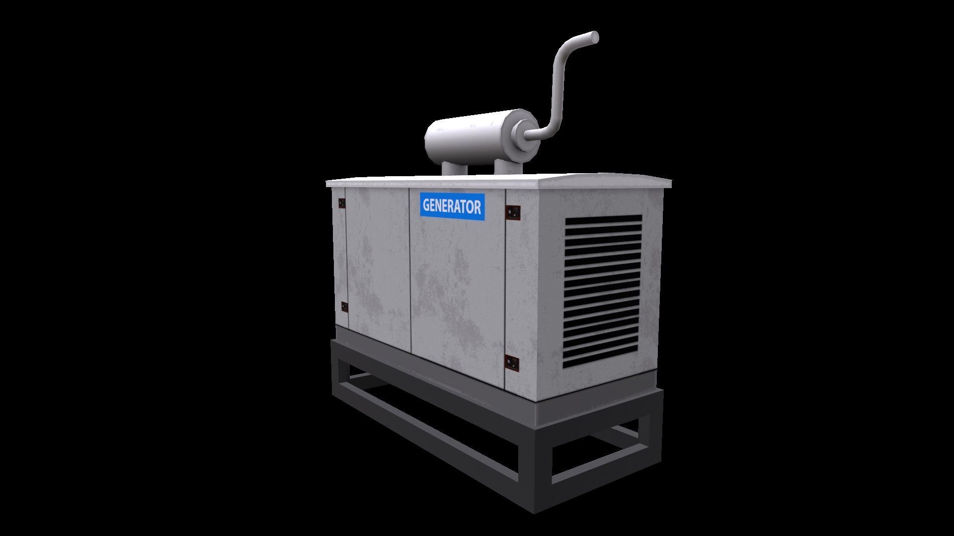 Generator Low-poly 3D model_4