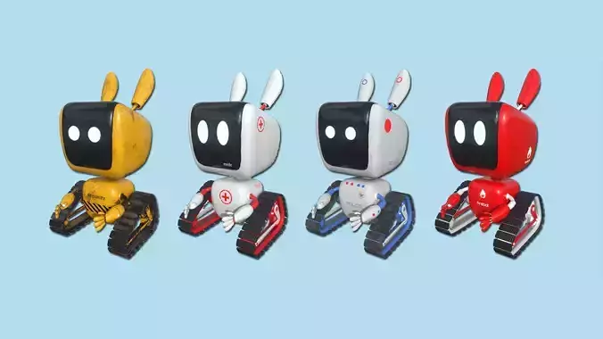 04 Cute Robot Collection - Supports - Character SciFi Design 