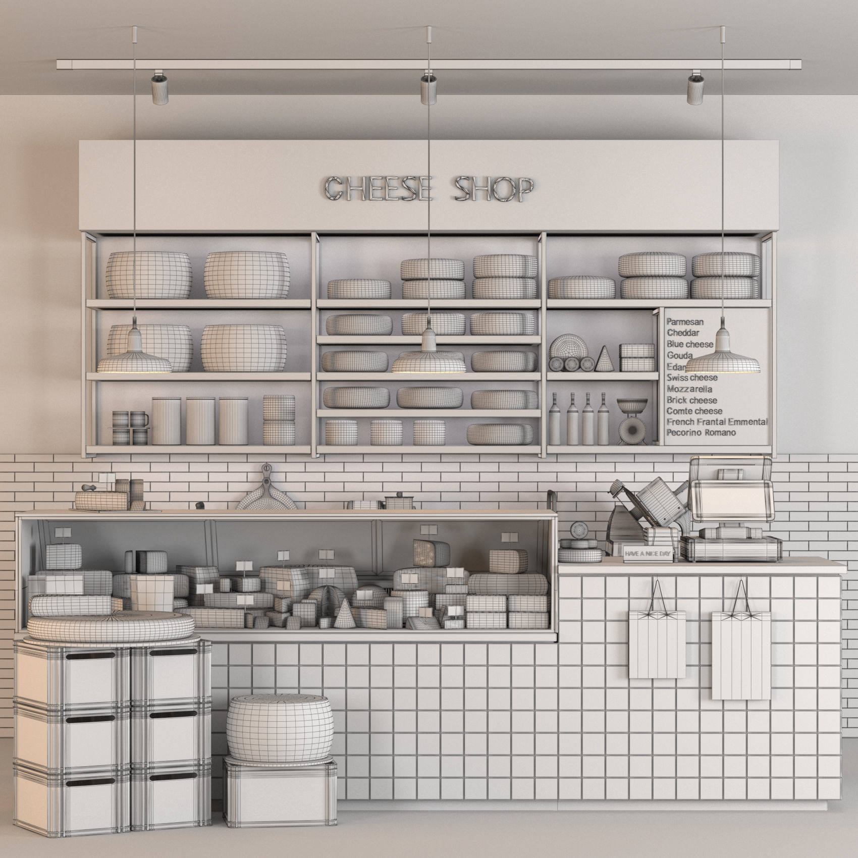 Cheese Shop 3D model_3