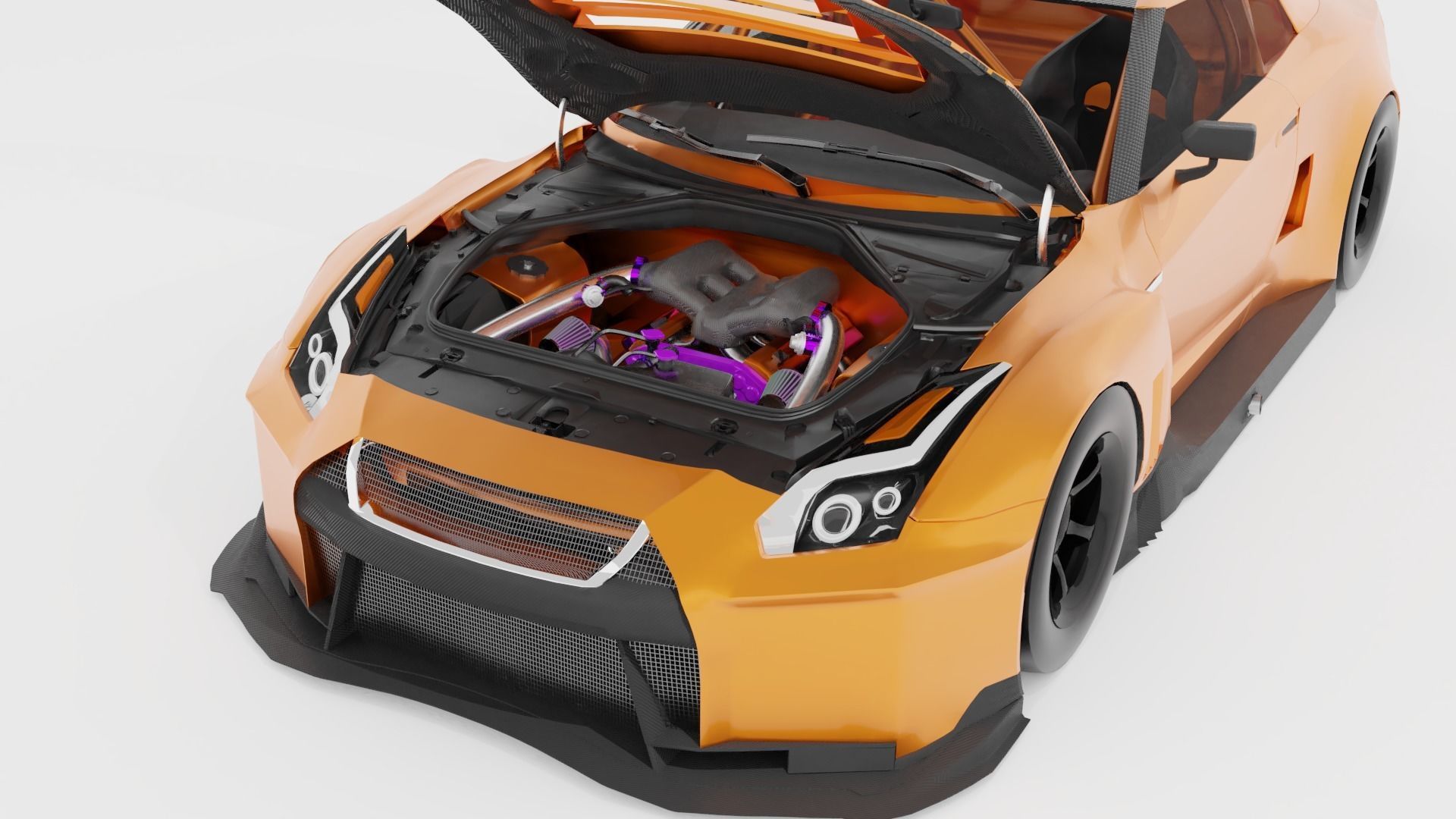 Japanese racing car 3D model rigged | CGTrader