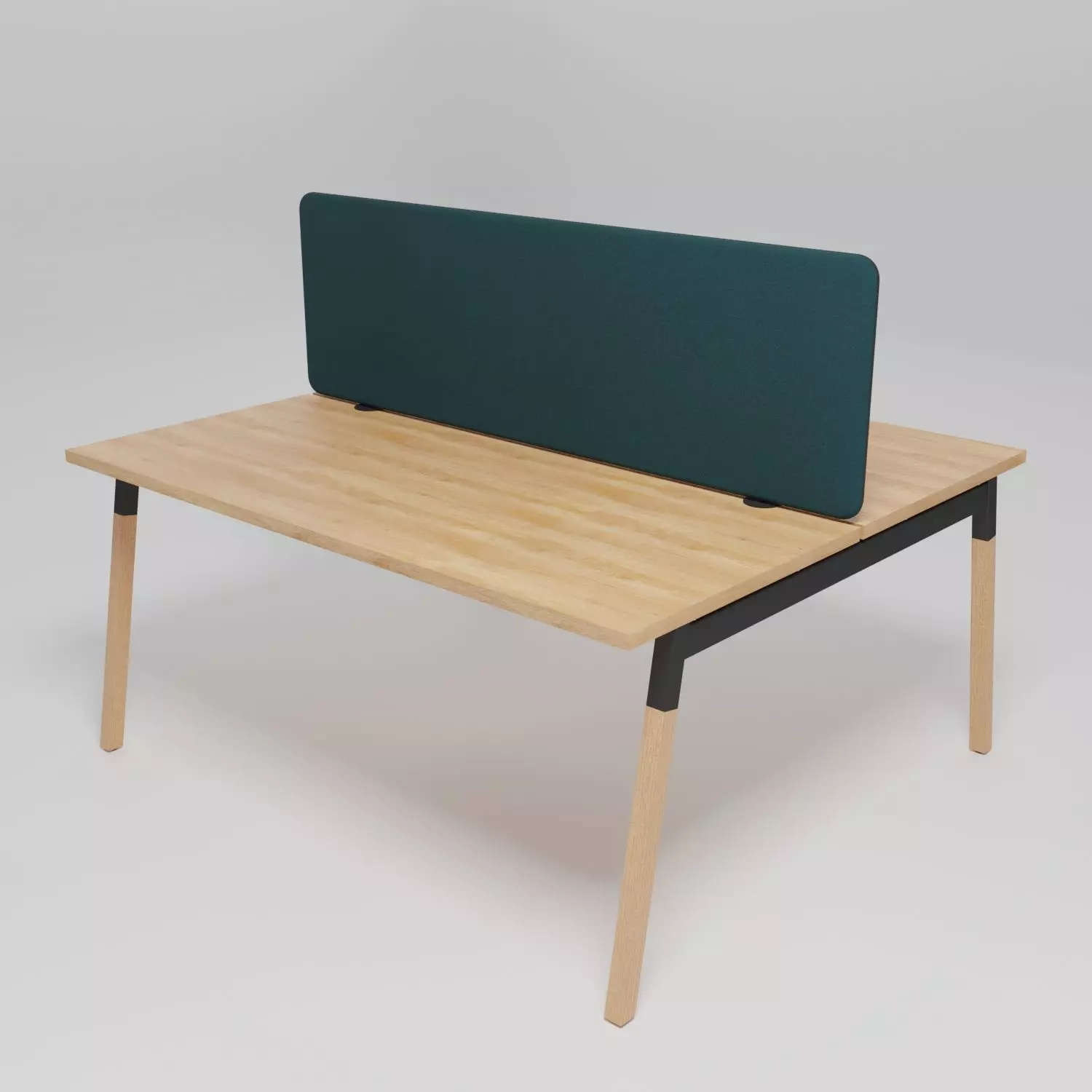 OGI W - Multiple wooden office desk with cable management - Free 3D model