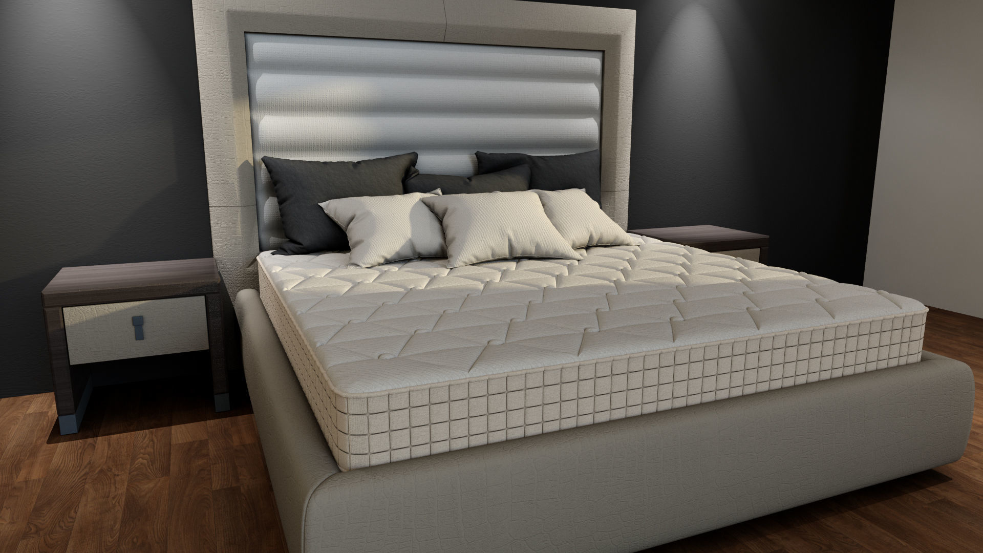 Mattress 3D model ipad case with triangles 3D model_2