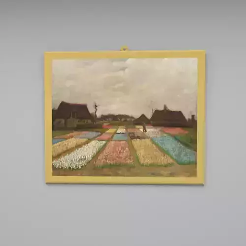 Bulb fields painting Low-poly 3D model