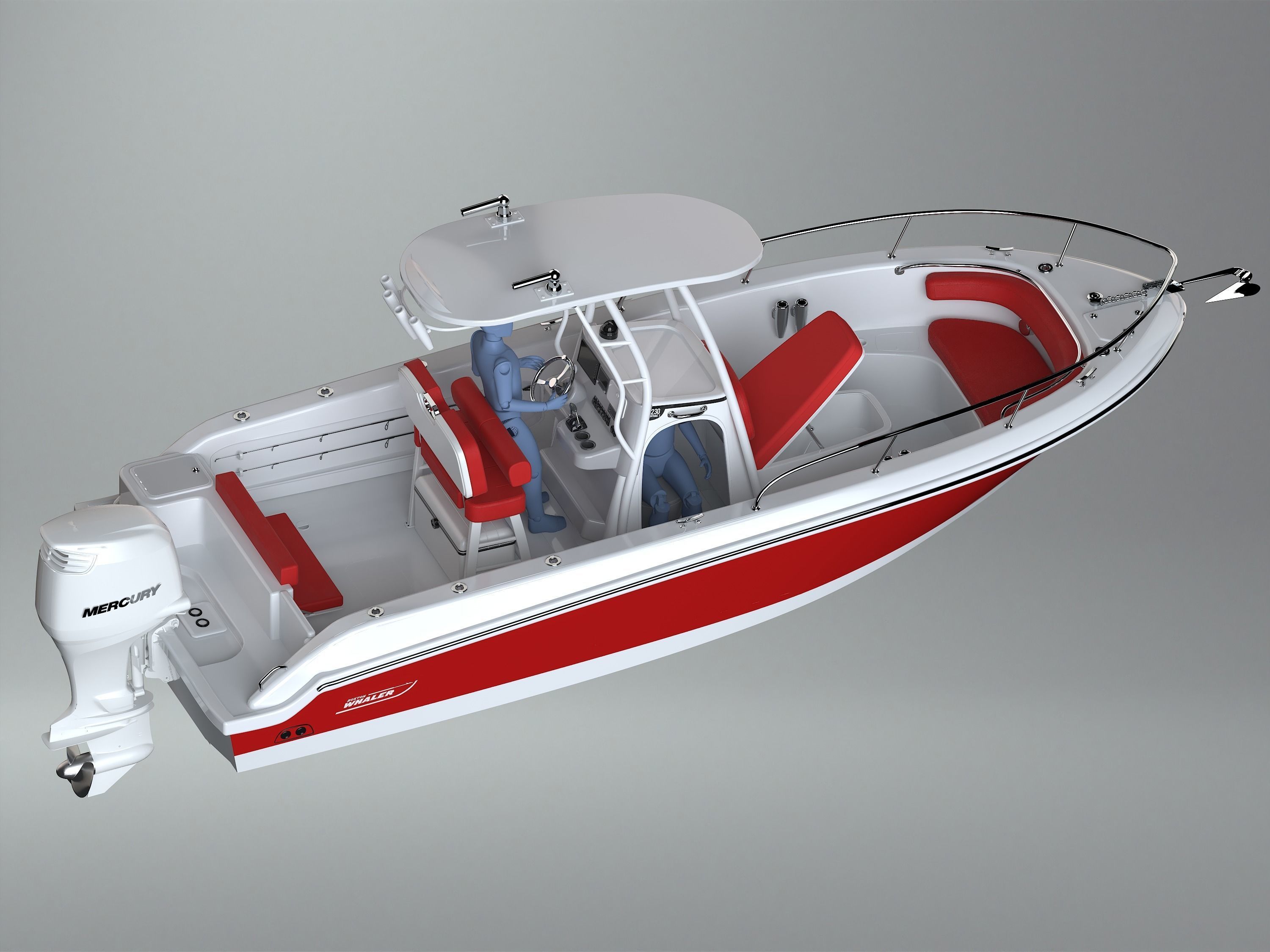 Boston Whaler Concept Design Center Console Boat 3D model CGTrader