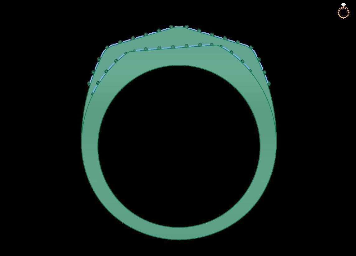 Ring diamond 3D print model_4