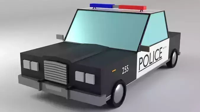 Low poly police car