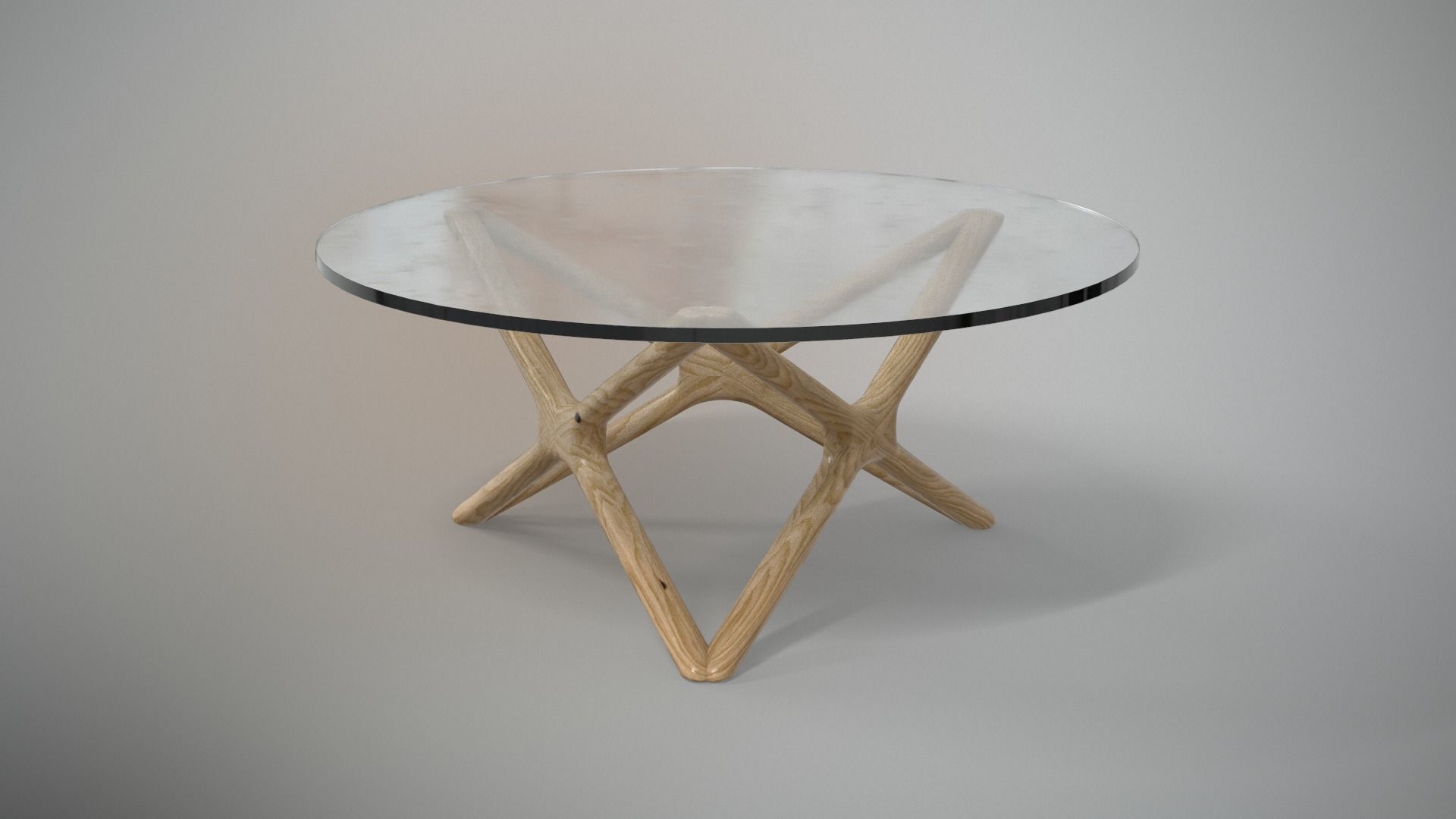 Jayce Coffee Table Ash beige Low-poly 3D model_1