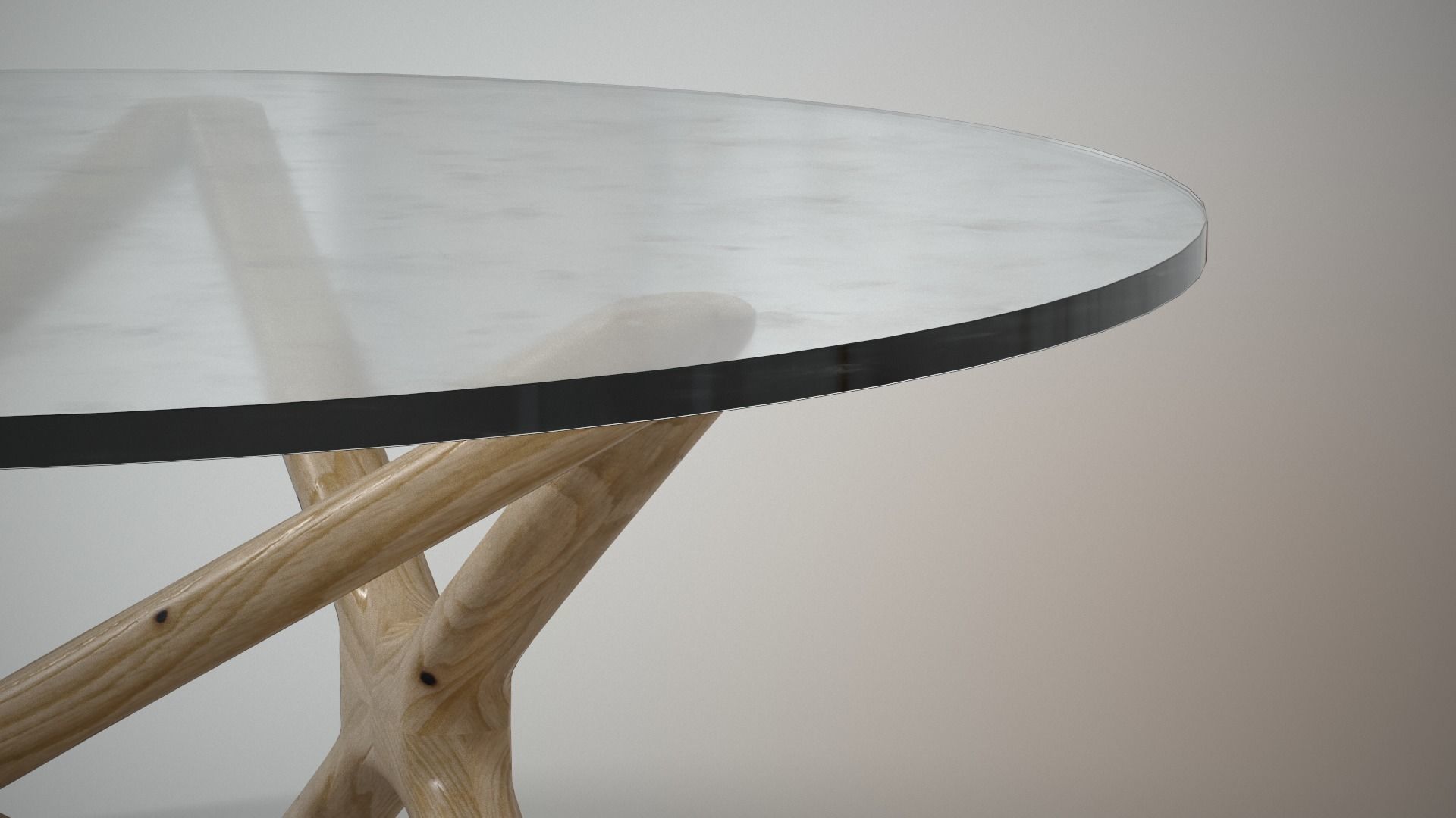 Jayce Coffee Table Ash beige Low-poly 3D model_4