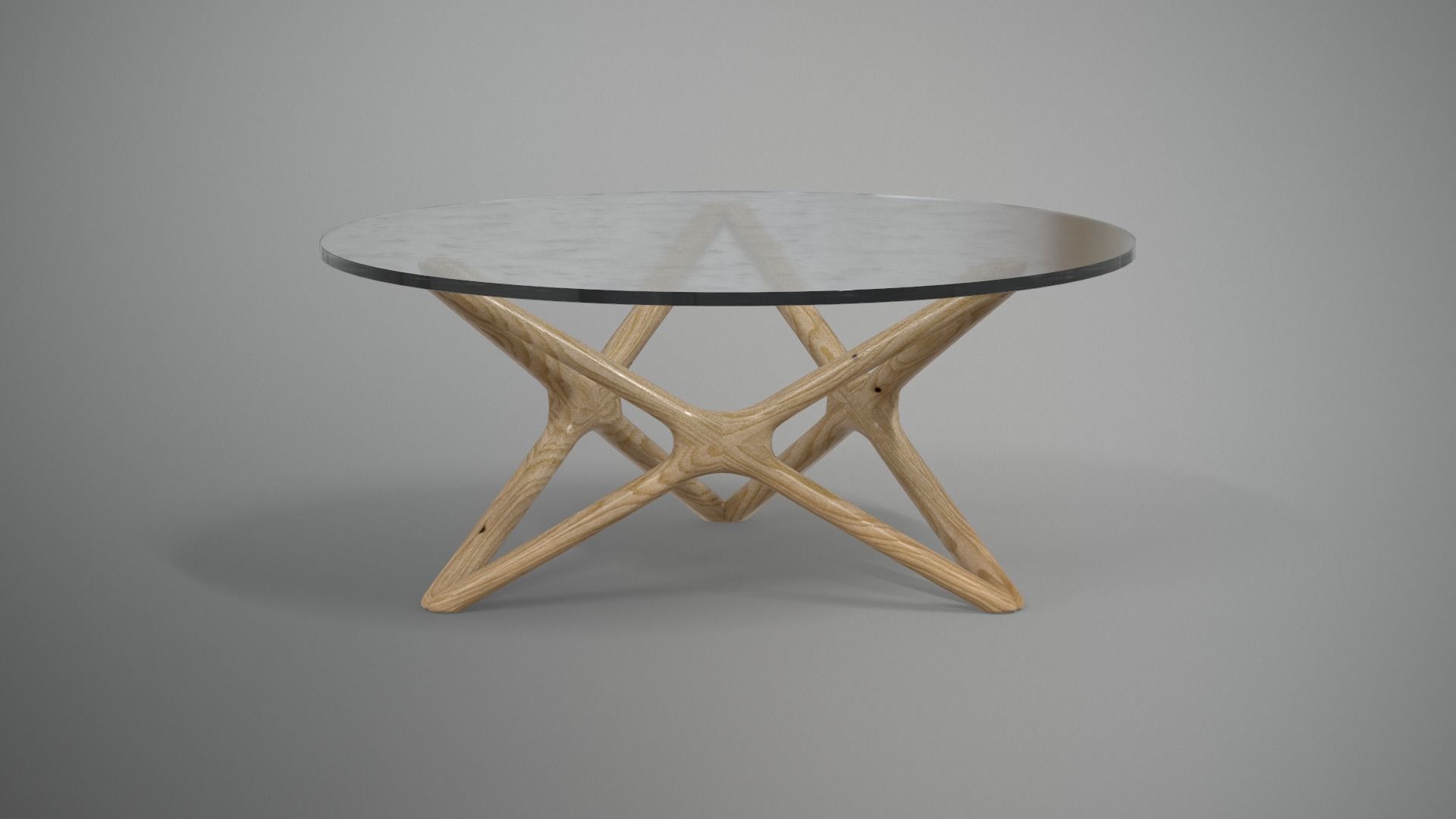 Jayce Coffee Table Ash beige Low-poly 3D model_3