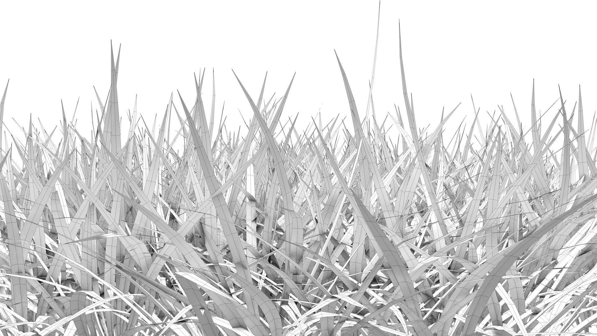 Bundle Grass Low-poly 3D model_10