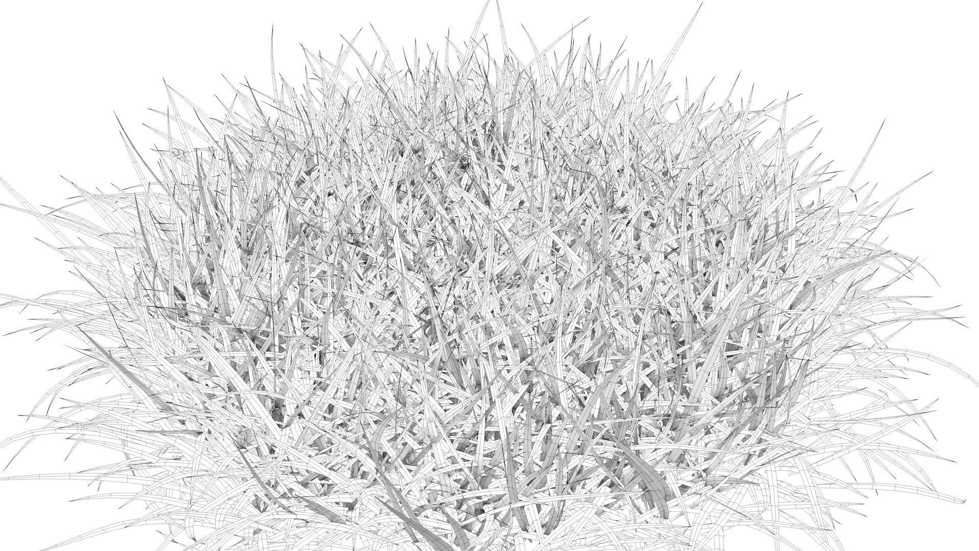 Bundle Grass Low-poly 3D model_9