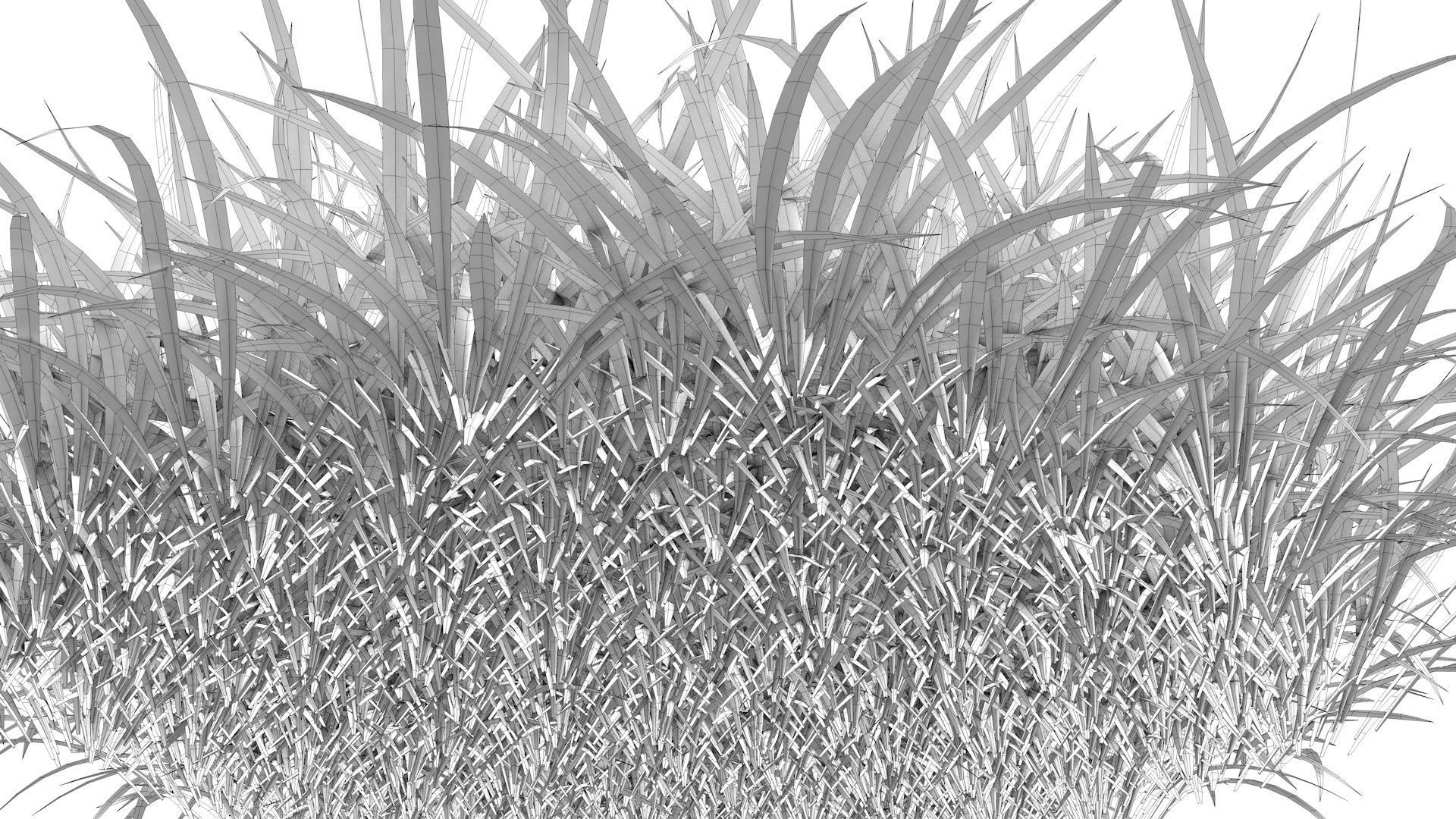 Bundle Grass Low-poly 3D model_11