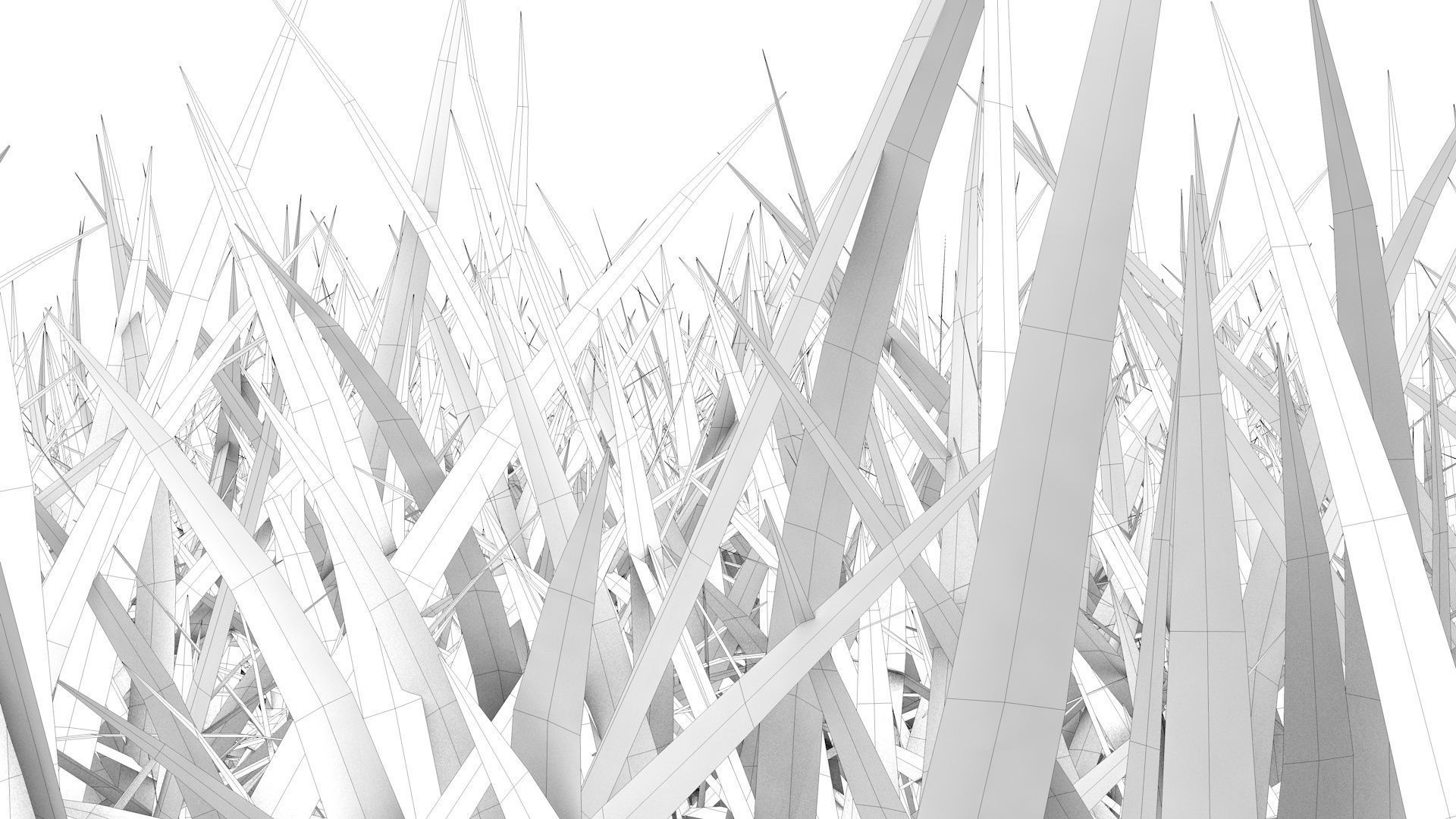 Bundle Grass Low-poly 3D model_12