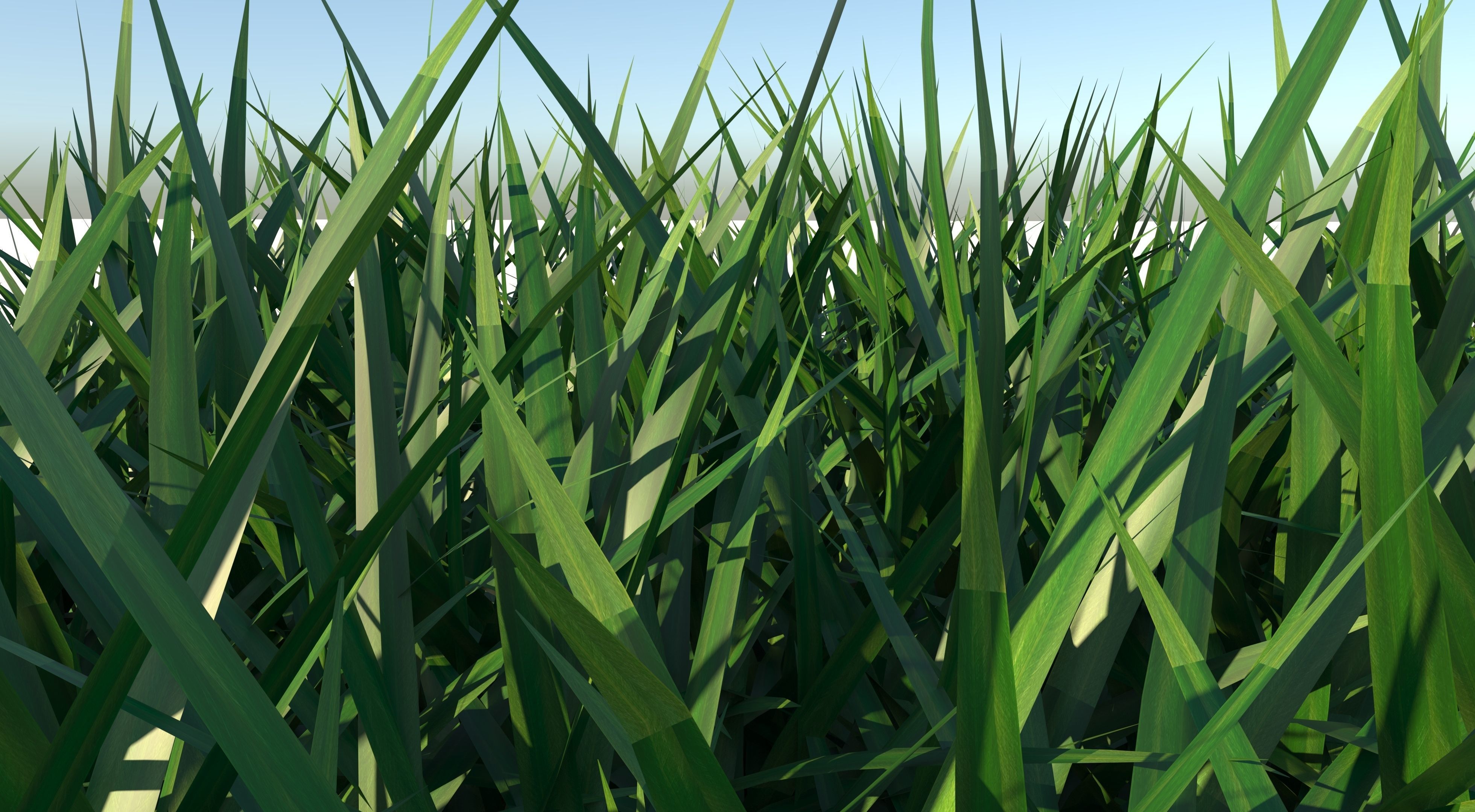 Bundle Grass Low-poly 3D model_5