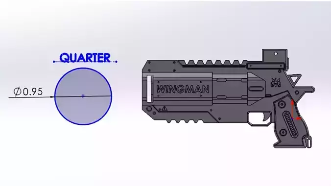 Apex Legends Wingman Figurine and Keychain 3D print model