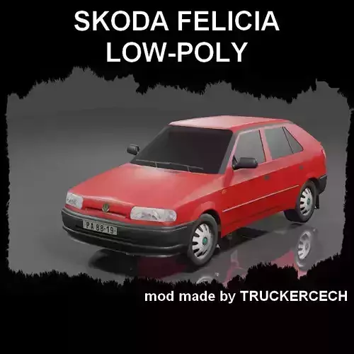 SKODA FELICIA LOW POLY car