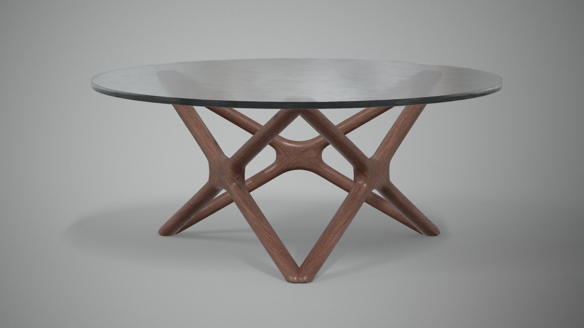 Jayce Coffee Table walnut Low-poly 3D model_5