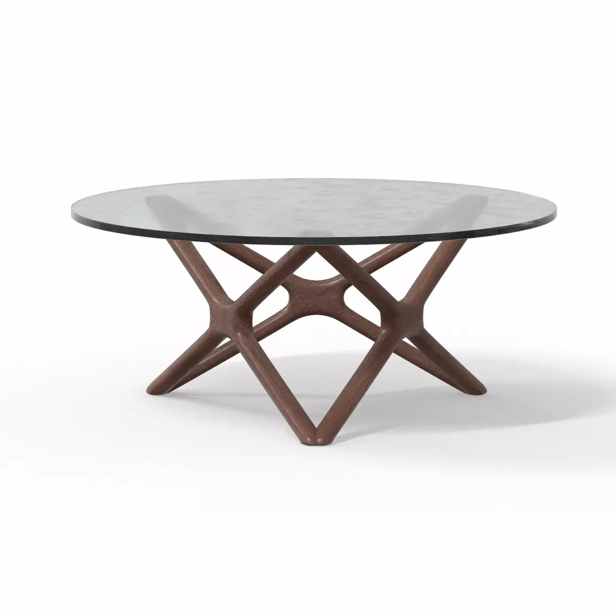 Jayce Coffee Table walnut Low-poly 3D model_0