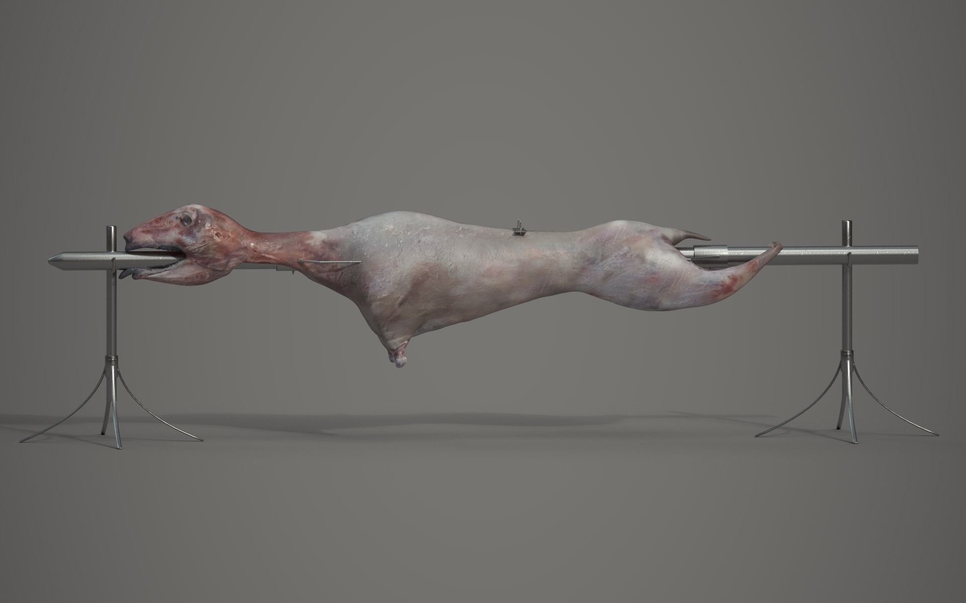 Lamb on a Spit Low-poly 3D model_2