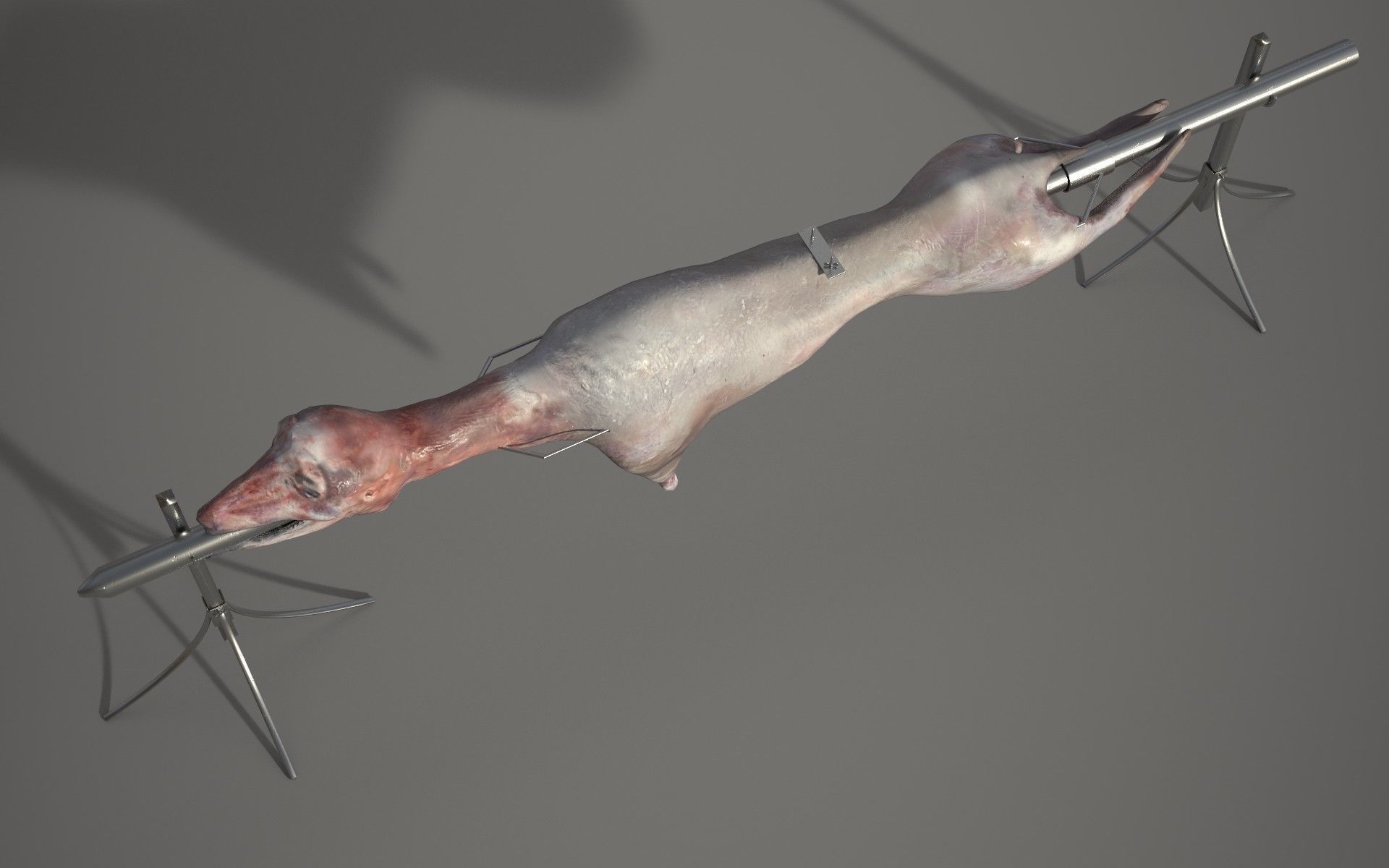 Lamb on a Spit Low-poly 3D model_6