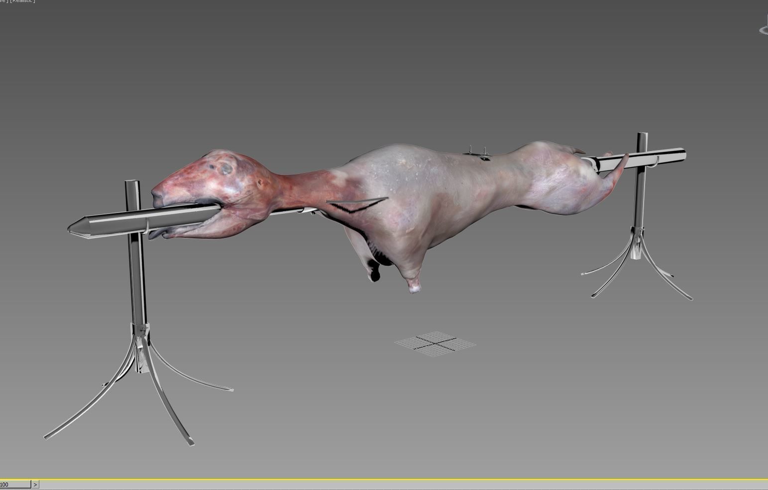 Lamb on a Spit Low-poly 3D model_14