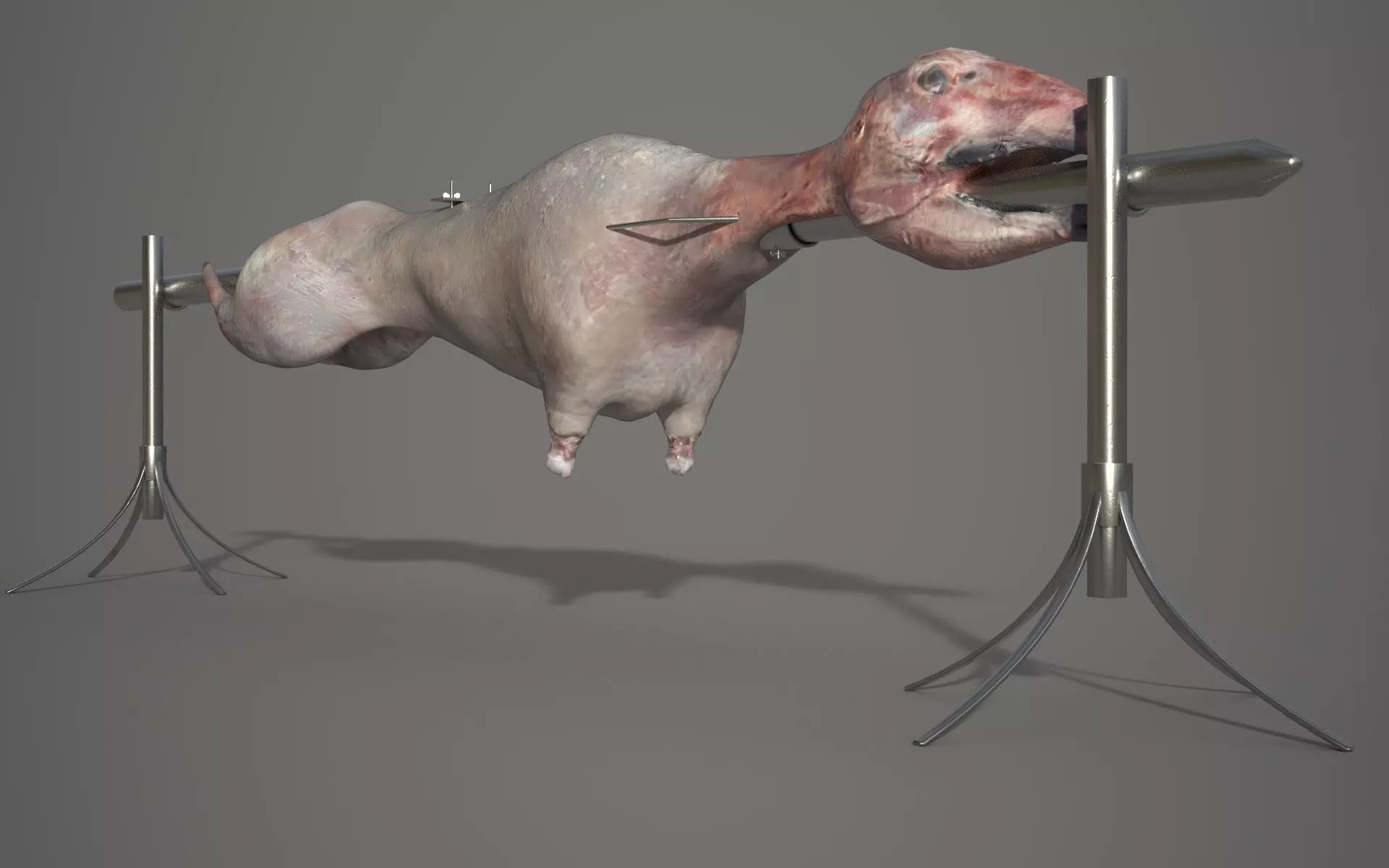 Lamb on a Spit Low-poly 3D model_0