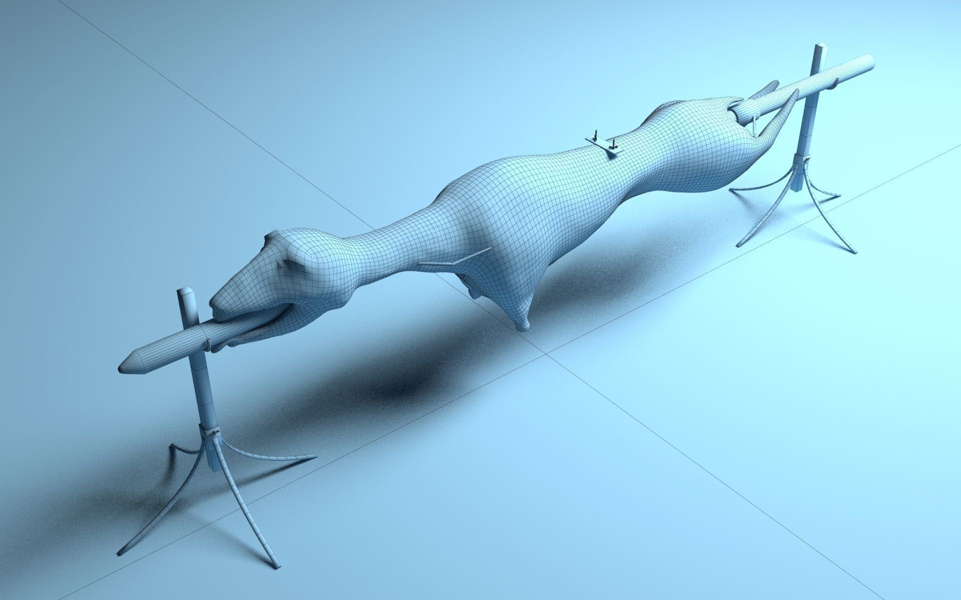 Lamb on a Spit Low-poly 3D model_12