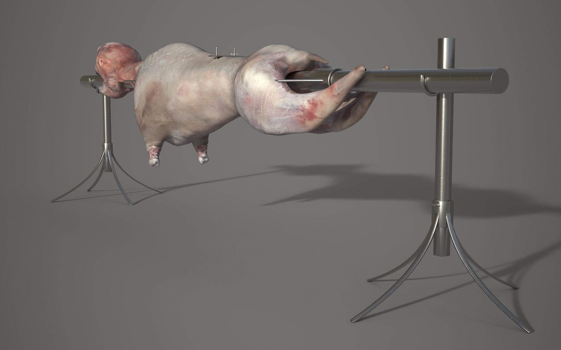 Lamb on a Spit Low-poly 3D model_7