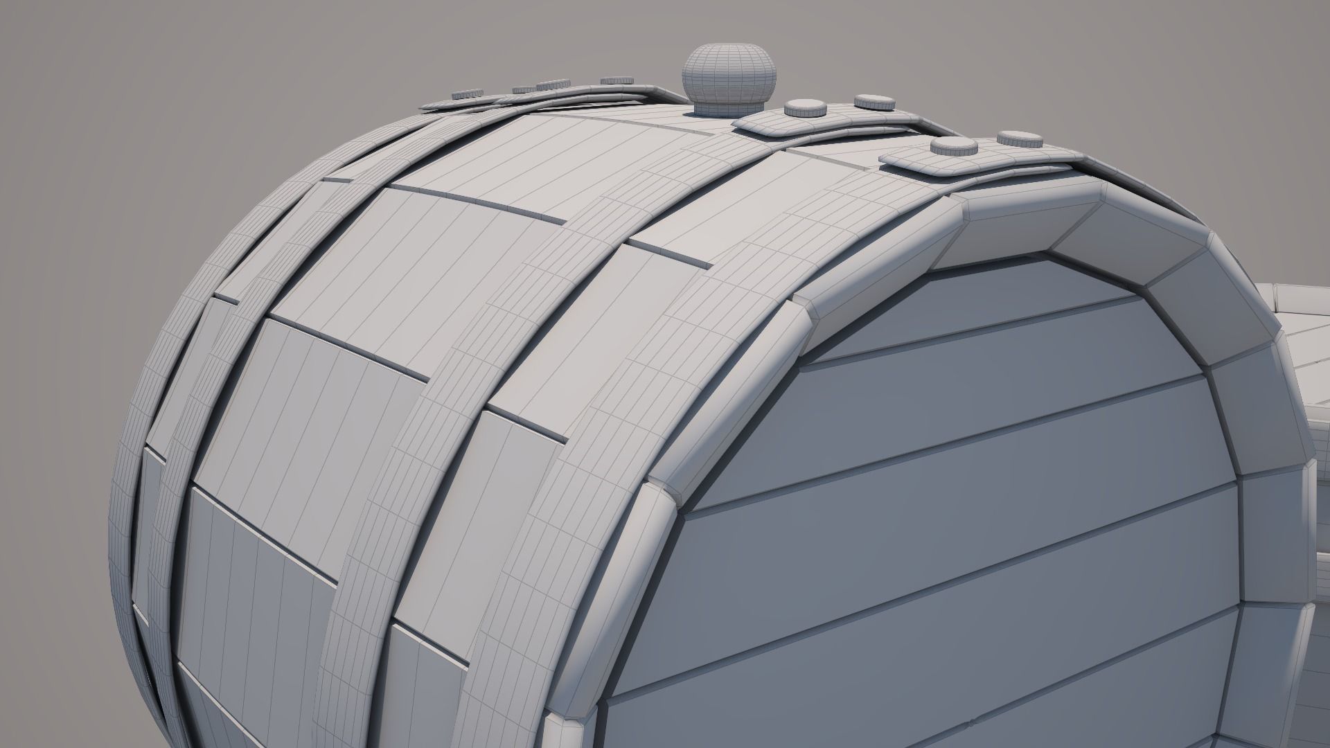 Wood Wine Barrel 3D model_25