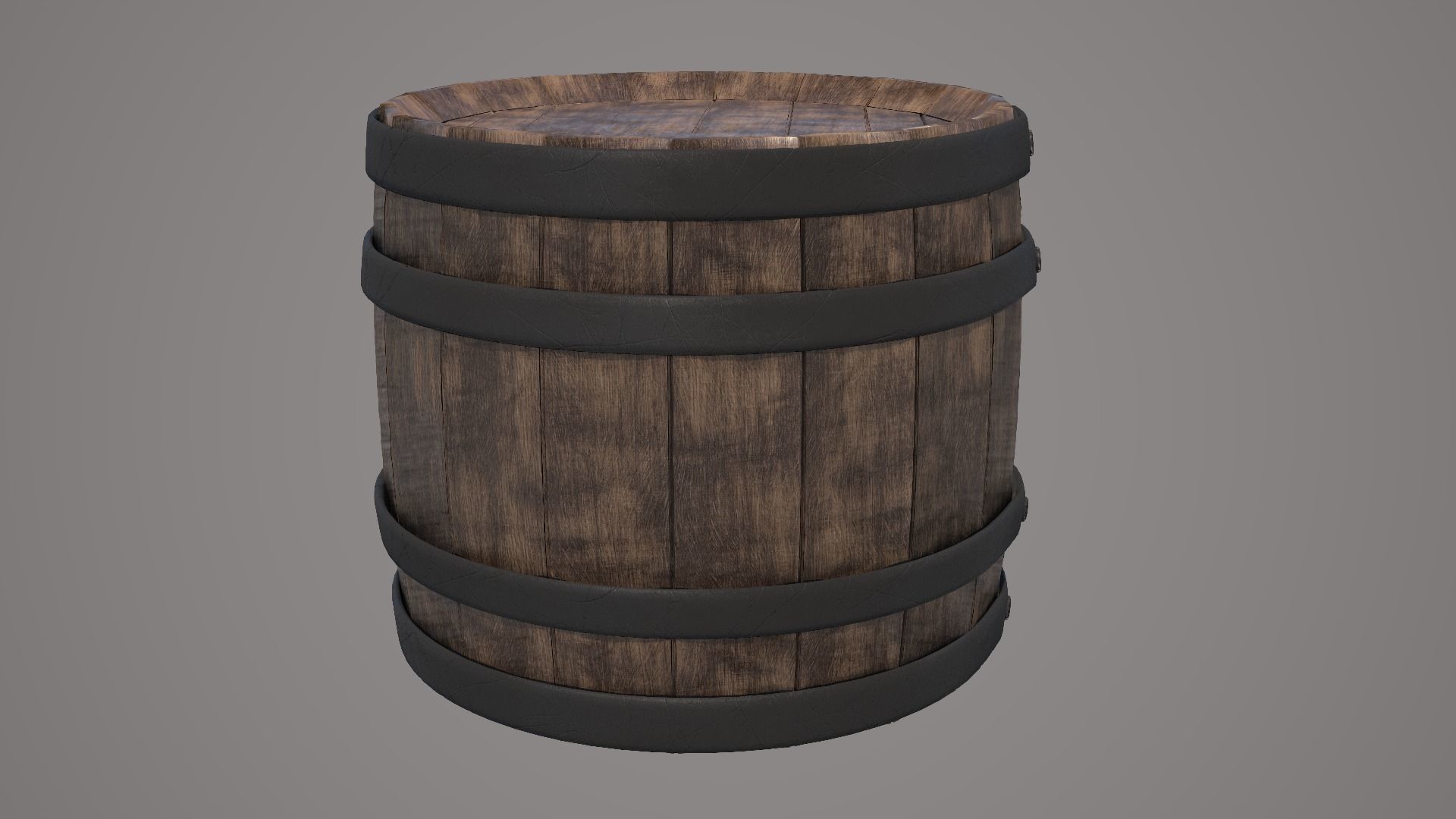 Wood Wine Barrel 3D model_11