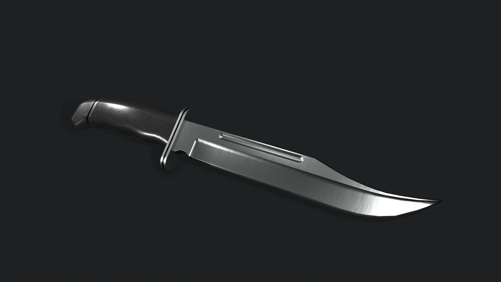 Killer Hunting Knife  Low-poly 3D model Low-poly 3D model_1