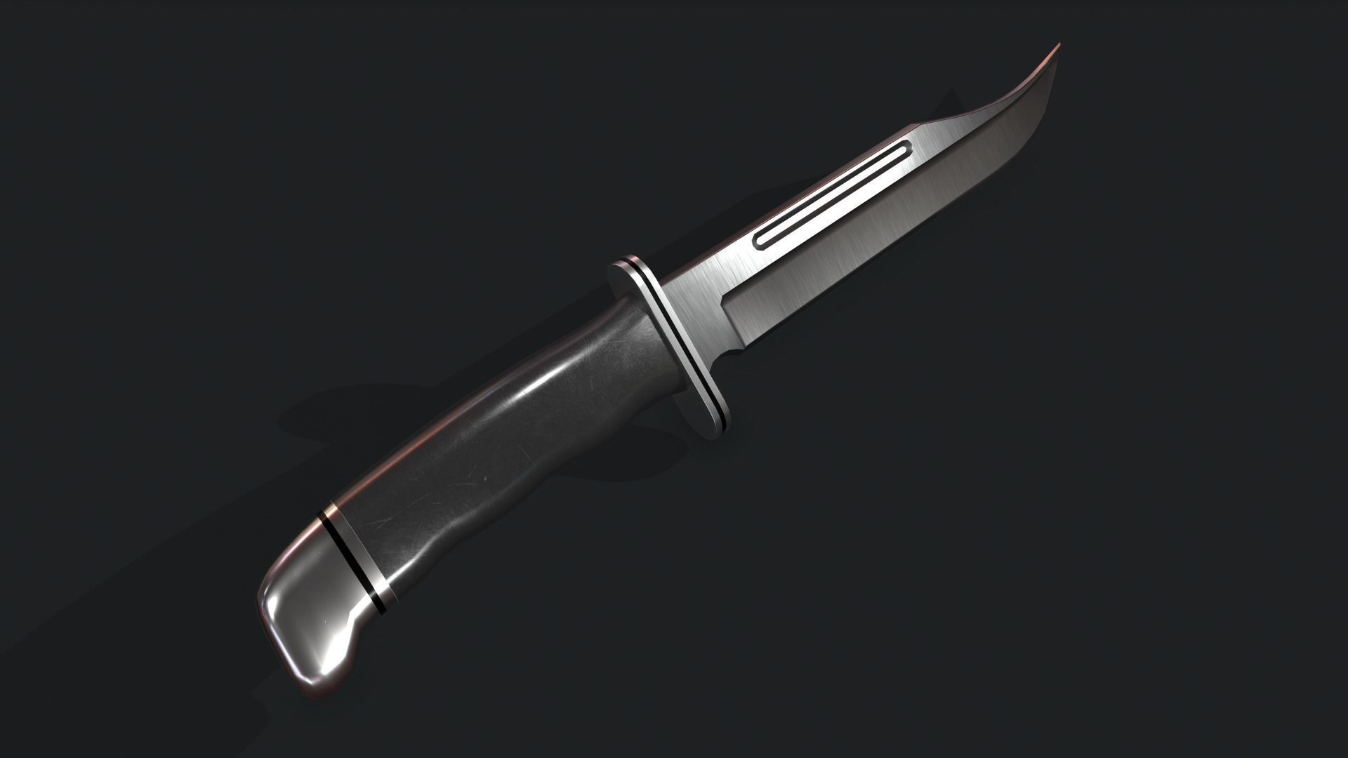 Killer Hunting Knife  Low-poly 3D model Low-poly 3D model_7