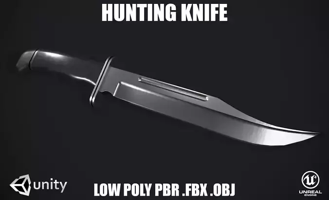 Killer Hunting Knife  Low-poly 3D model Low-poly 3D model