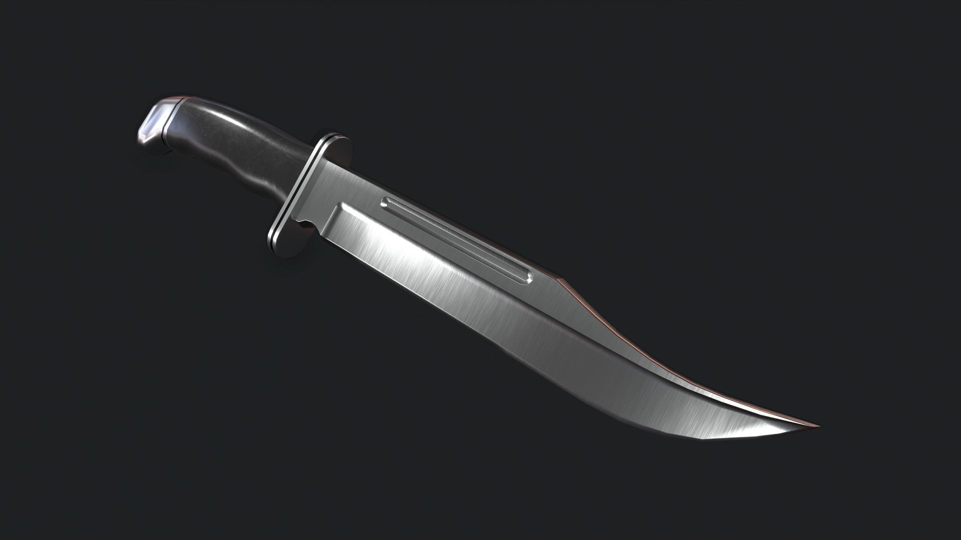 Killer Hunting Knife  Low-poly 3D model Low-poly 3D model_4