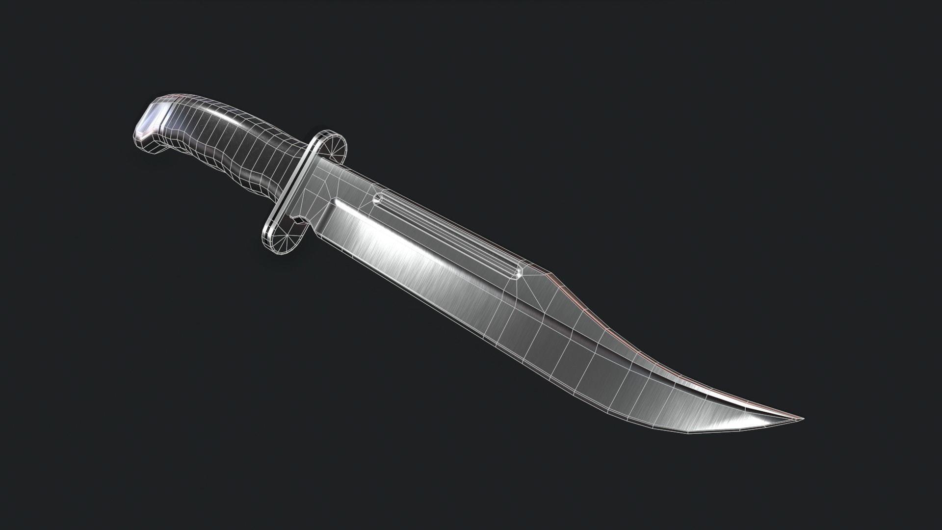 Killer Hunting Knife  Low-poly 3D model Low-poly 3D model_5