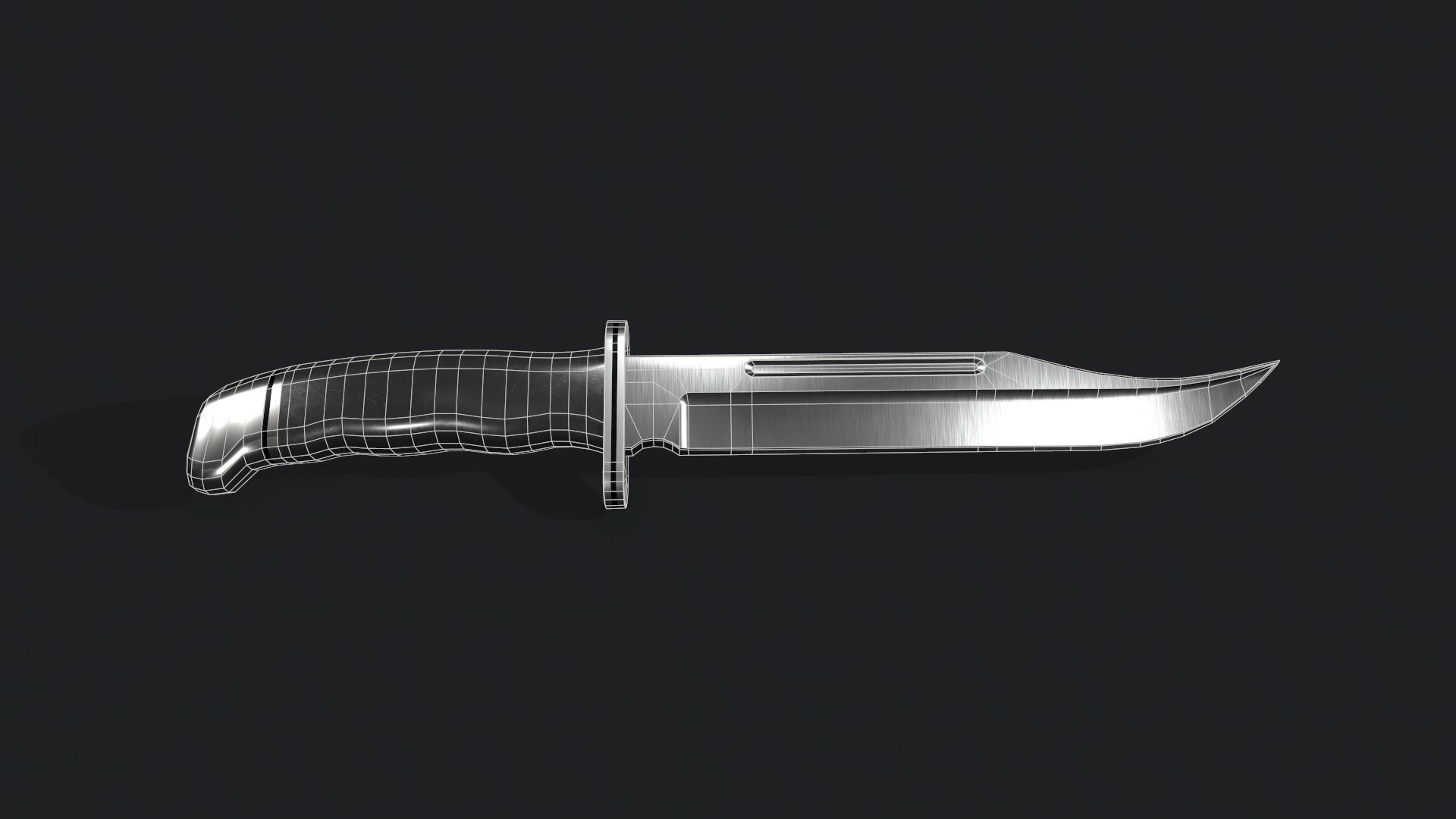 Killer Hunting Knife  Low-poly 3D model Low-poly 3D model_3