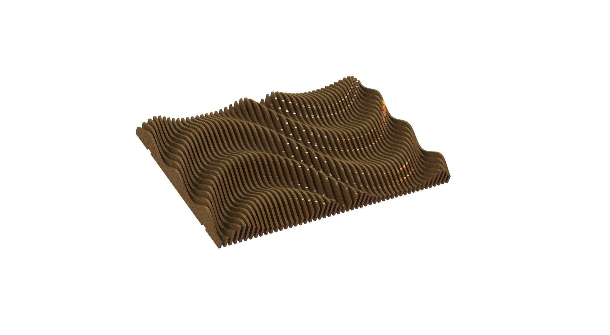 Parametric wall C  3D model_5