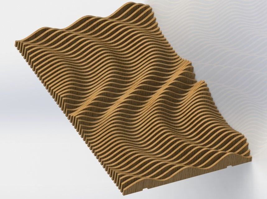 Parametric wall C  3D model_9