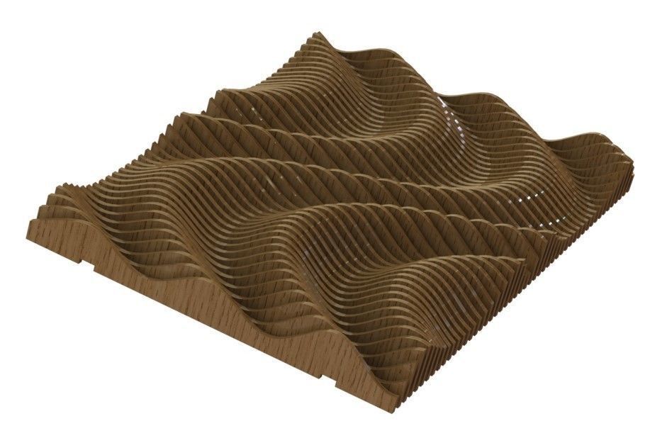 Parametric wall C  3D model_8