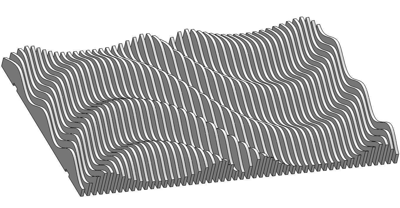 Parametric wall C  3D model_14