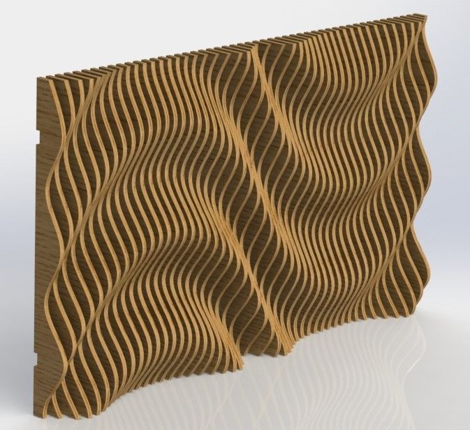 Parametric wall C  3D model_11