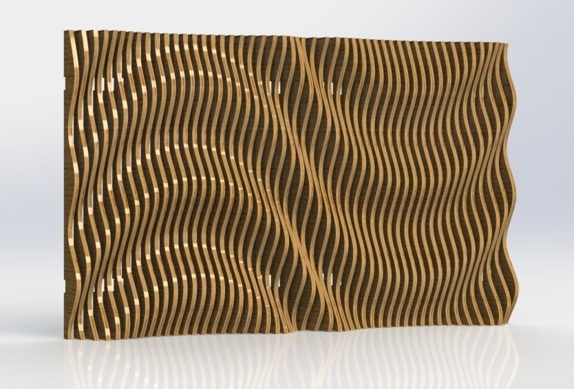 Parametric wall C  3D model_12