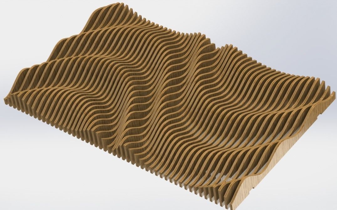 Parametric wall C  3D model_6